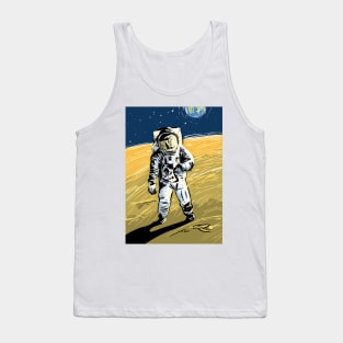 Moon landing illustration Tank Top